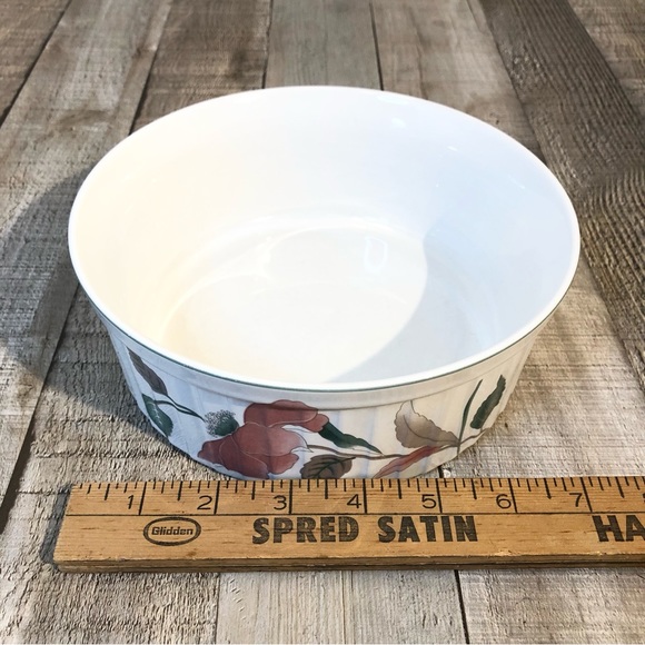 Mikasa Ultra Ceram Bake&Serve Silk Flowers Japan Round Dish - Picture 3 of 3